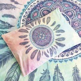 Housse de Couette + 2 Taies d&rsquo;oreillers Indian Mandala Deco zen Linge De Maison