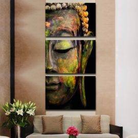 Toile Peinture Buddha 3 pièces Tableaux zen