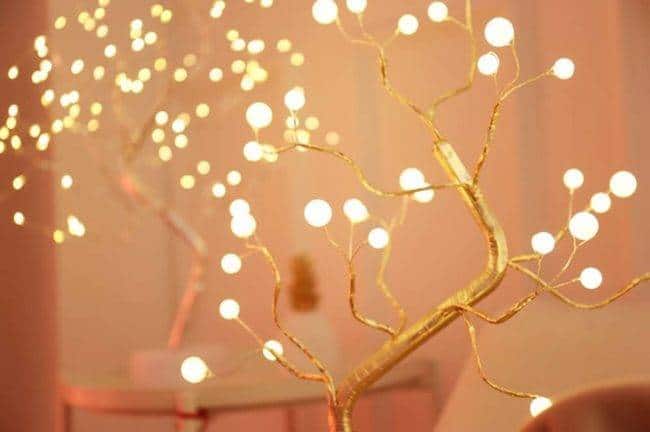 Bonsaï lumineux « Boules de Cerisier » Deco zen Lampe D'Ambiance