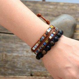 Bracelet Pierre Naturelle Mosaïque Bijoux pierre naturelle Bracelet pierre naturelle