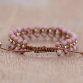 Bracelet Pierre Naturelle En Rhodonite Bijoux pierre naturelle Bracelet pierre naturelle