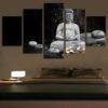 Tableau Bouddha en méditation 5 pièces Deco zen Tableaux zen