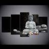 Tableau Bouddha en méditation 5 pièces Deco zen Tableaux zen
