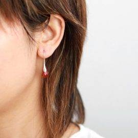Boucles d’Oreilles Pierre Naturelle « Jaspe Rouge » Bijoux pierre naturelle Boucles d'oreilles pierre naturelle