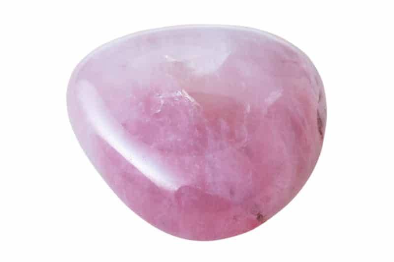 Pierre polie de quartz rose