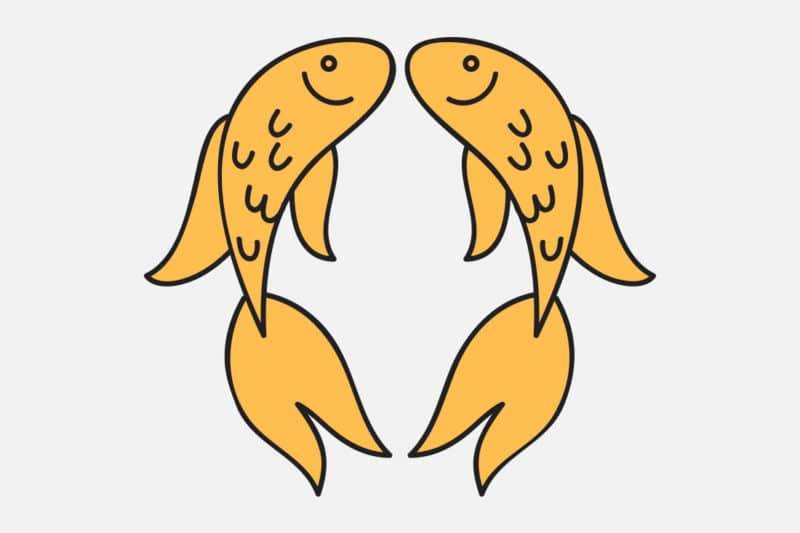 Les deux carpes dorées symbole bouddhiste