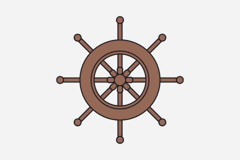 Roue de dharma symbole bouddhiste