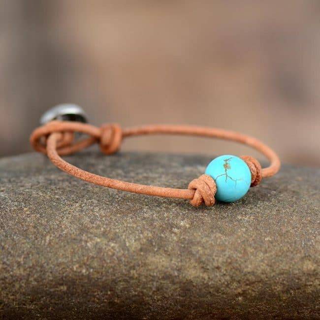 Bracelet Confiance en Soi Turquoise Bijoux pierre naturelle Bracelet pierre naturelle