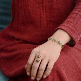 Bague Or Labradorite Bague pierre naturelle Bijoux pierre naturelle