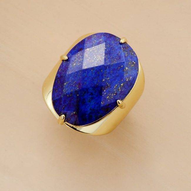 Bague Lapis Lazuli Bague pierre naturelle Bijoux pierre naturelle