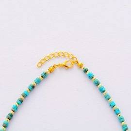 Collier Ras de Cou Pierre de Turquoise Bijoux pierre naturelle Collier pierre naturelle