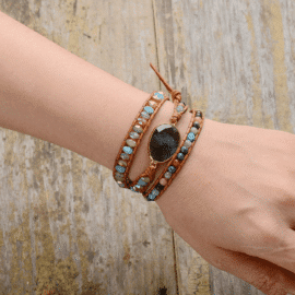 Bracelet Labradorite Gemme Bijoux pierre naturelle Bracelet pierre naturelle