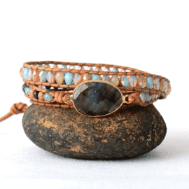 Bracelet Labradorite Gemme Bijoux pierre naturelle Bracelet pierre naturelle