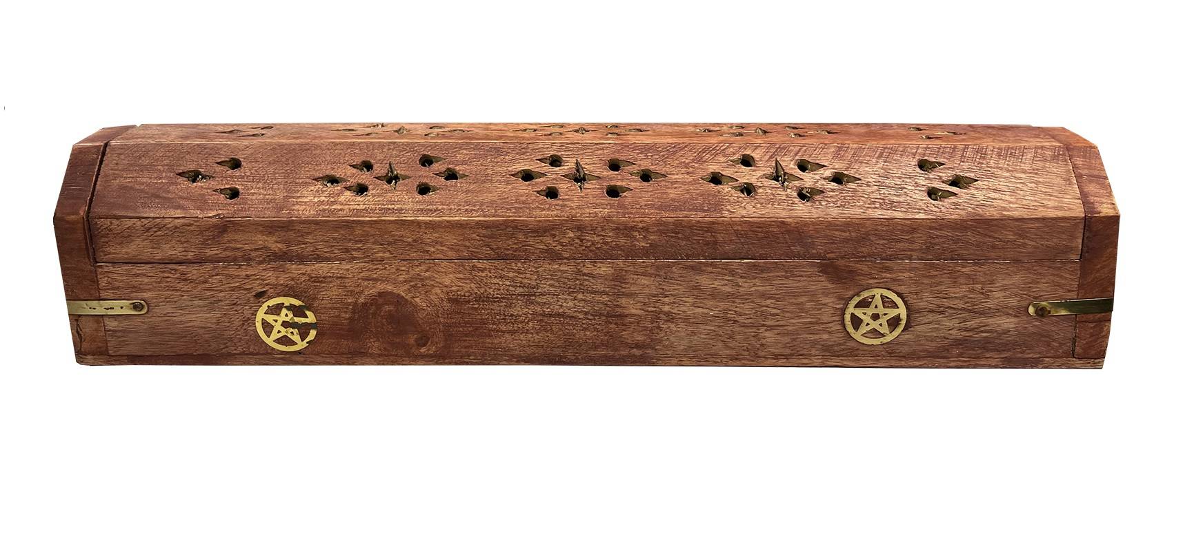 Coffre en bois porte-encens Pentacle Porte encens Porte Encens Bois
