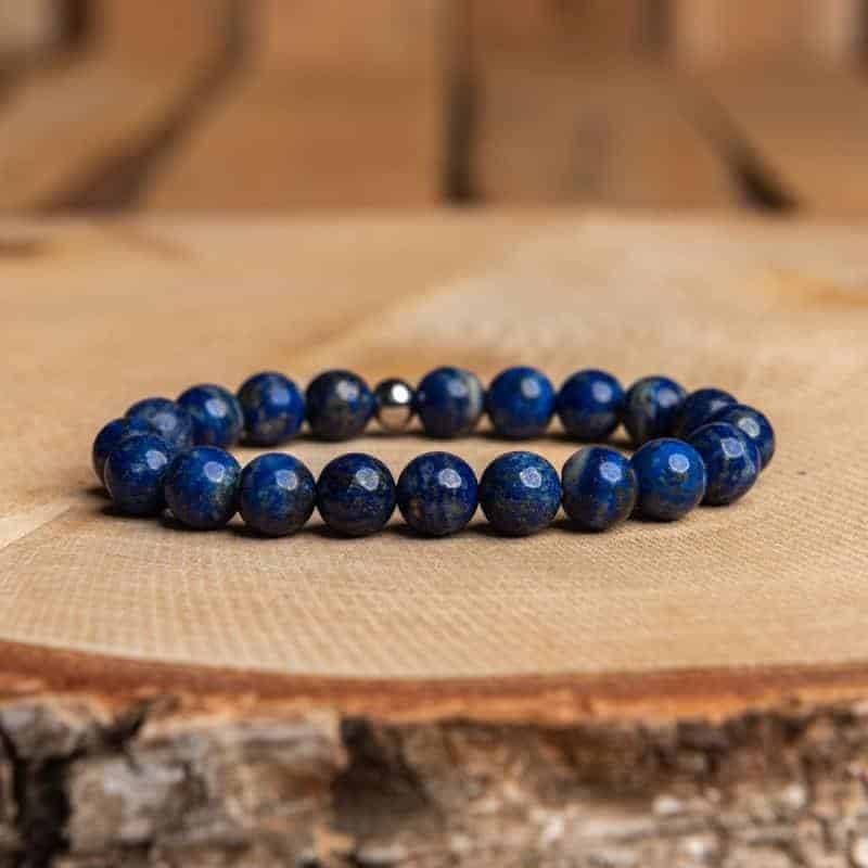 Bracelet en Lapis Lazuli Artisanal Bijoux pierre naturelle Bracelet pierre naturelle