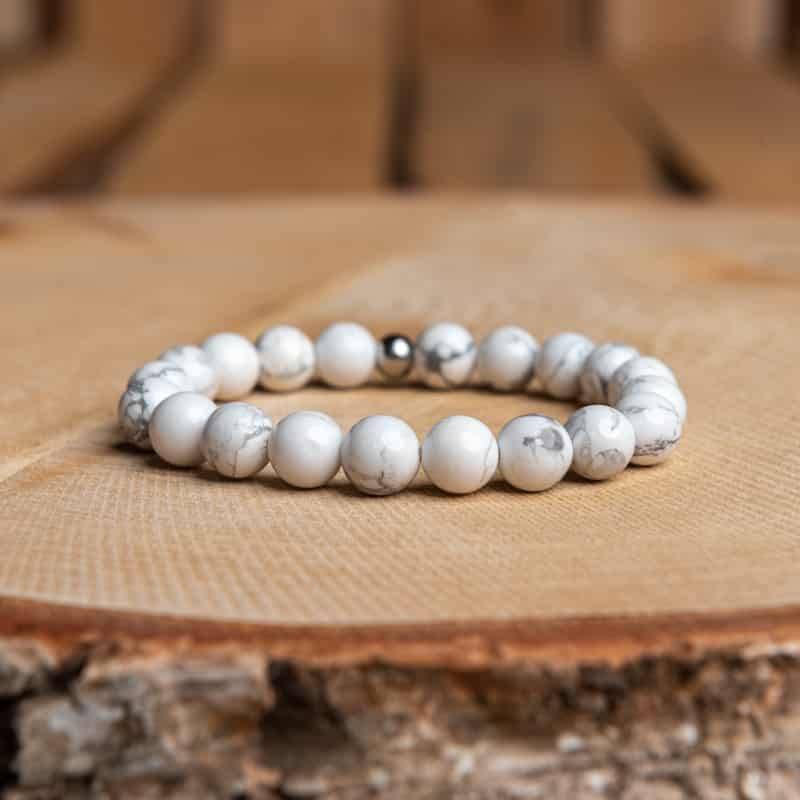 Bracelet Artisanal en Howlite https://www.chakras-shop.com
