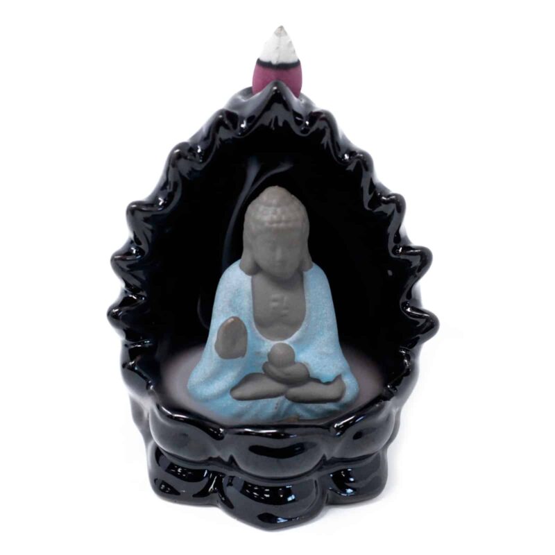 Porte Encens Bouddha Bleu
