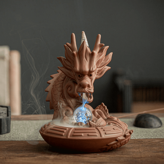 Porte-Encens Dragon <br> Japonais (Couleur Or)