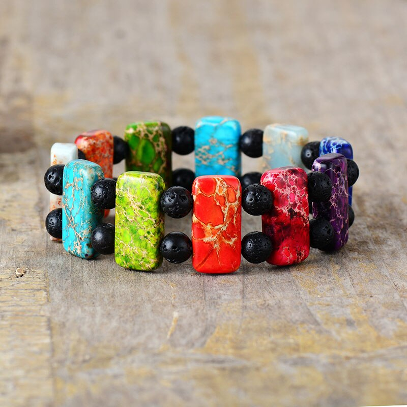 Bracelet 7 Chakras et Onyx