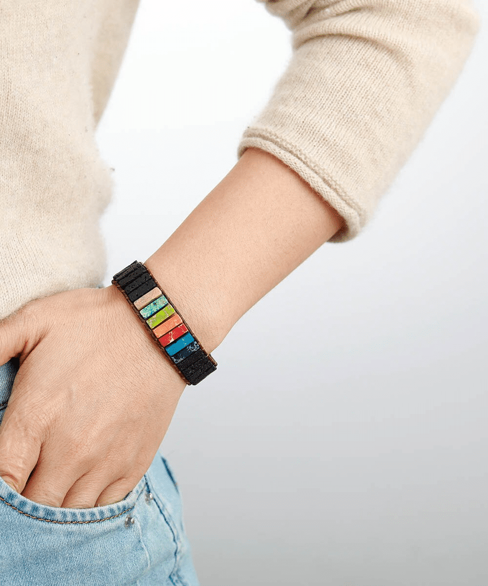 Bracelet 7 Chakras Véritable Bijoux pierre naturelle Bracelet 7 chakras Bracelet pierre naturelle