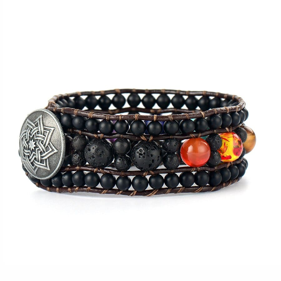Bracelet Pierre 7 Chakras Noir main image 1