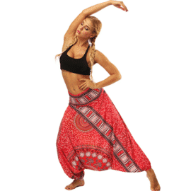 Pantalon Sarouel Rouge Taille Unique https://www.chakras-shop.com