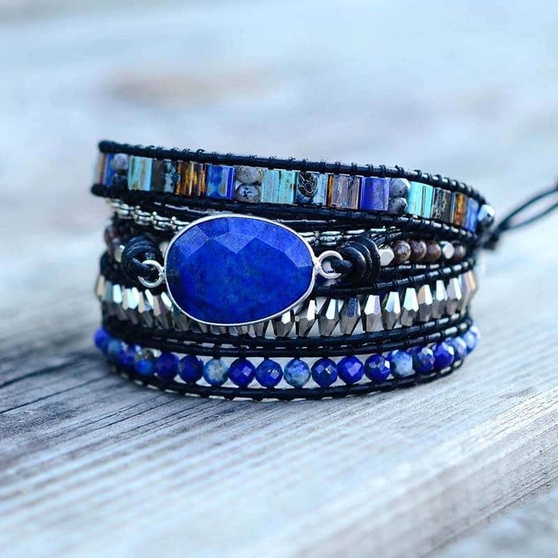 Bracelet en pierres naturelles et Lapis Lazuli Bijoux pierre naturelle Bracelet pierre naturelle