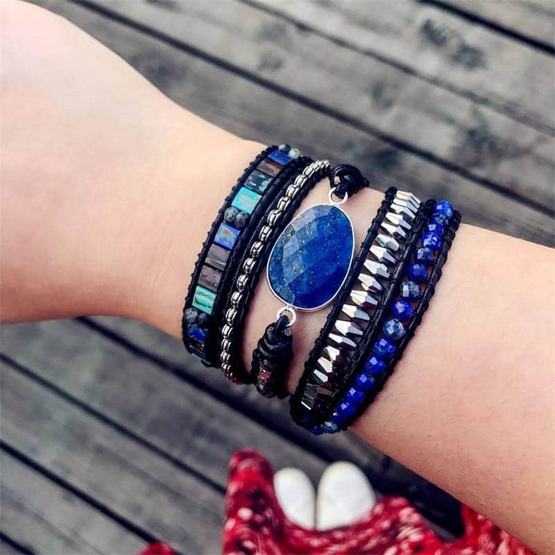 Bracelet en pierres naturelles et Lapis Lazuli Bijoux pierre naturelle Bracelet pierre naturelle