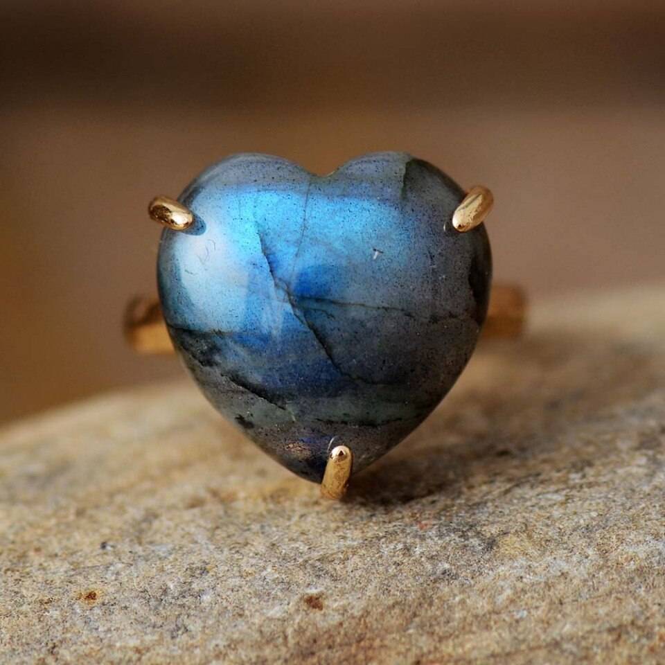 Bague Pierre Naturelle "Labradorite"