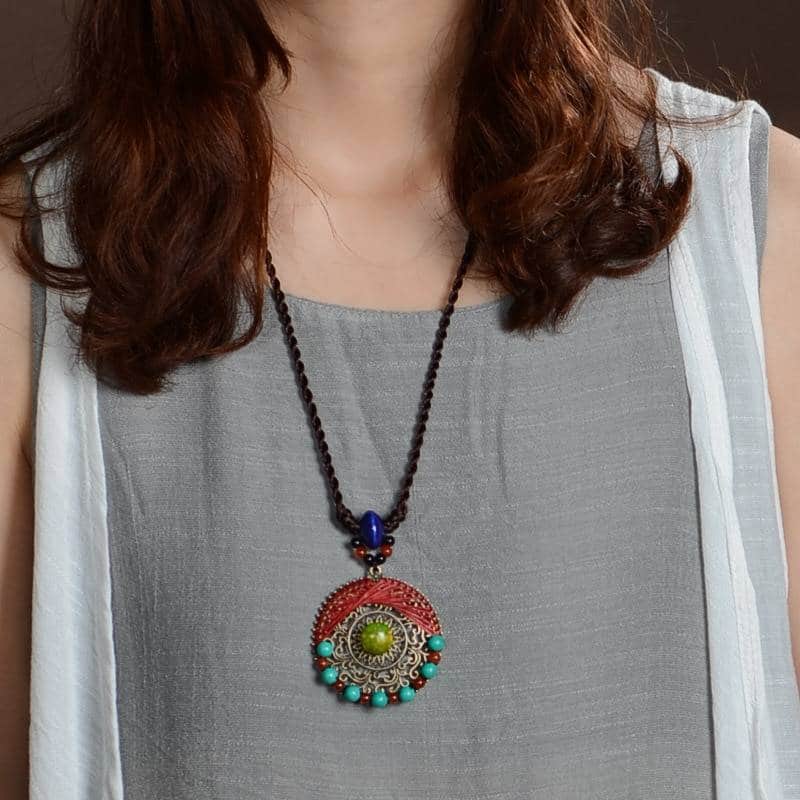 Collier Long éclats De Howlite Teintée Turquoise – Style Bohème Et Naturel