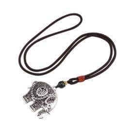 National Fengfu Small Elephant God Autumn Winter Long Sweater Chain Men and Women Versatile Simple Accessories Necklace Non classé