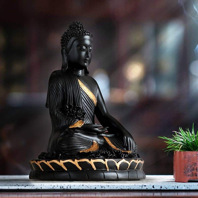 Statuette de Bouddha Noir