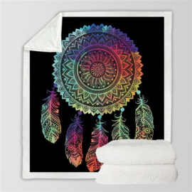 Couverture Canapé “Rainbow Mandala” Linge De Maison