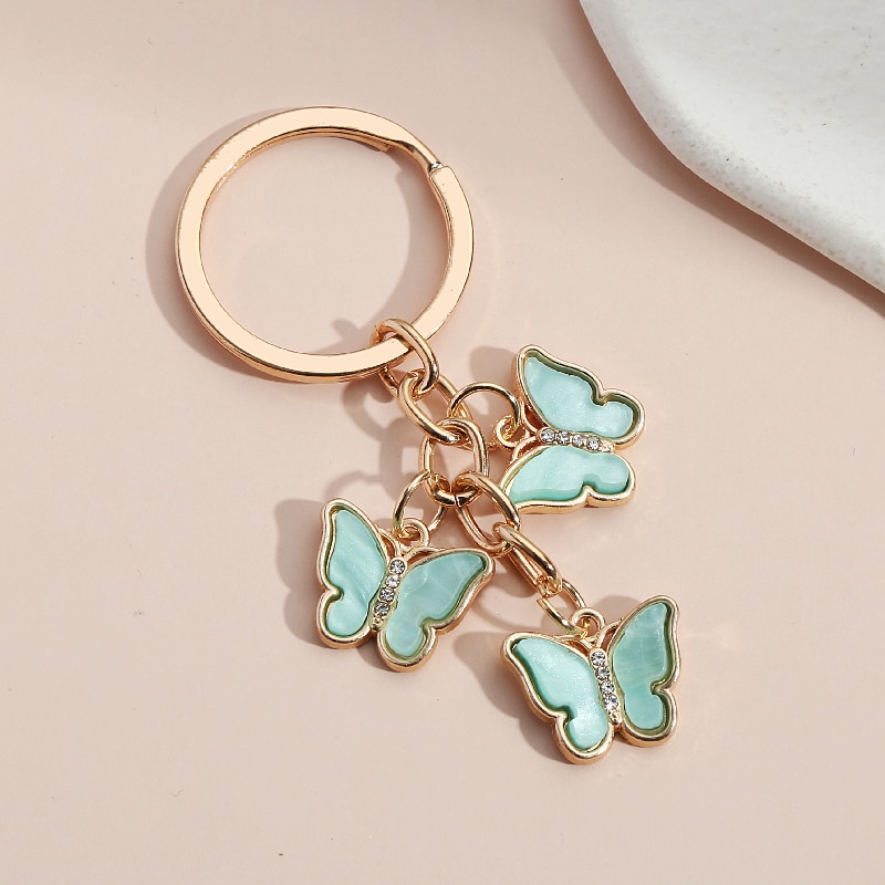 Porte-Clés Papillon Turquoise