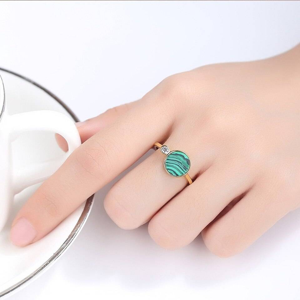 Bague Malachite Bague pierre naturelle Bijoux pierre naturelle