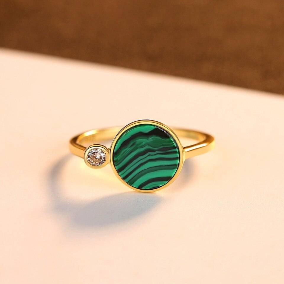 Bague Malachite Bague pierre naturelle Bijoux pierre naturelle