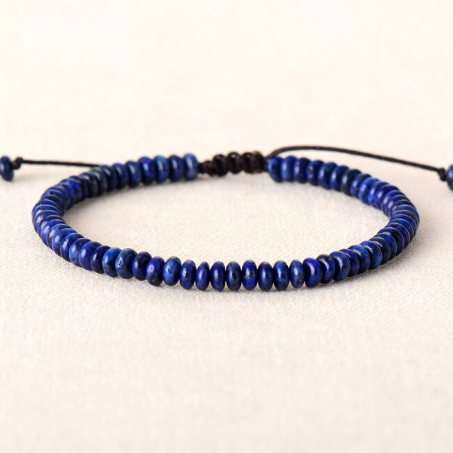 Bracelet Disque de Lapis Lazuli Anti Stress