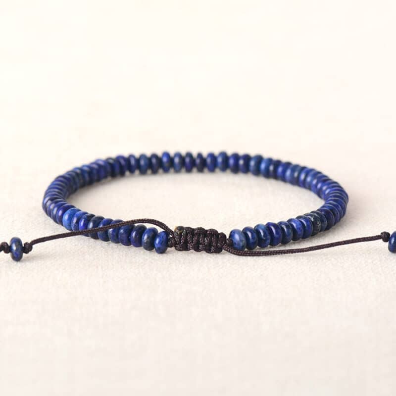 Bracelet Disque de Lapis Lazuli Anti Stress