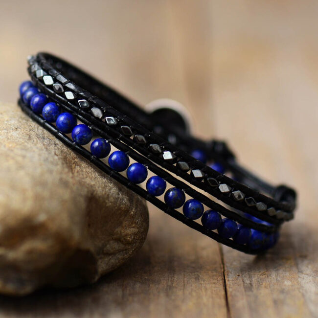 Bracelet Lapis Lazuli et Hématite