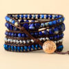 Bracelet Tressé avec du Lapis-Lazuli