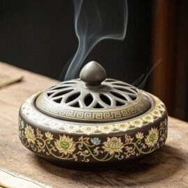 Bruleur Encens en Céramique Terracotta Brun