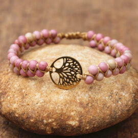Bracelet Arbre de Vie Rhodonite