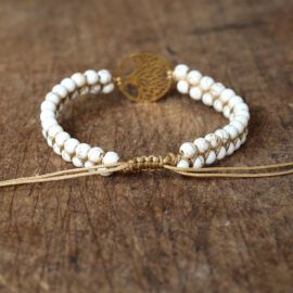 Bracelet Arbre de Vie avec de l'Howlite