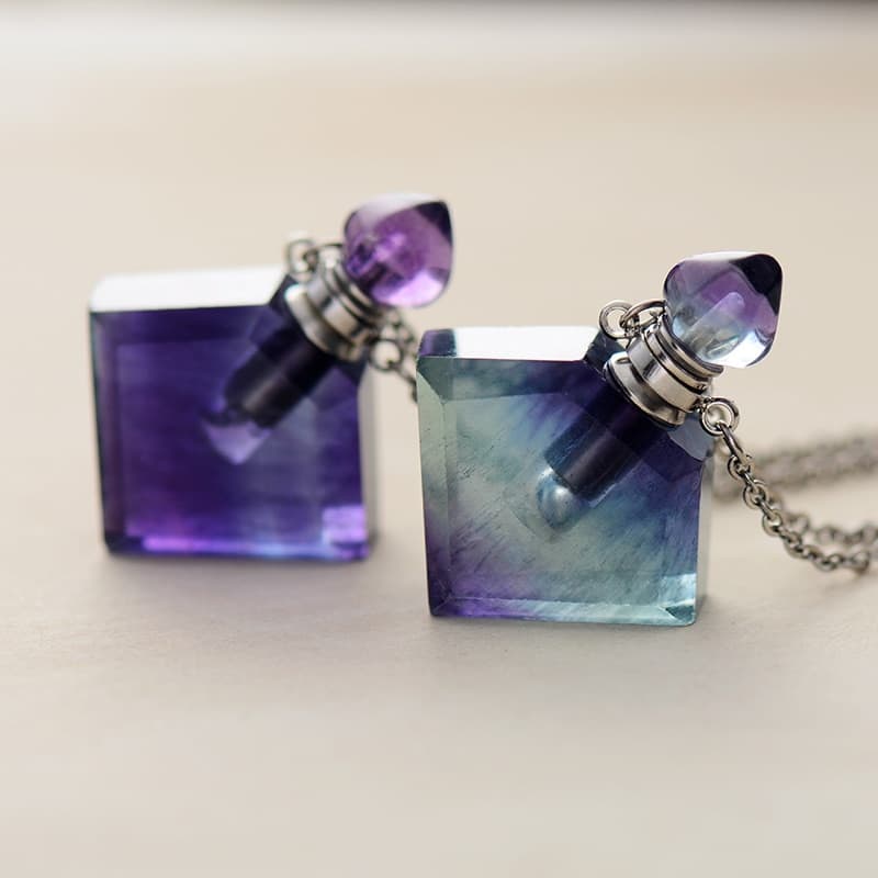 Collier Huile Essentielle en Fluorite