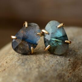 Boucles d'oreilles avec Labradorite