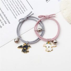 Bracelet Couple Magnetique Gris et Rose