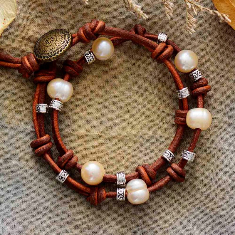 Bracelet en Pierres Naturelles Nacré