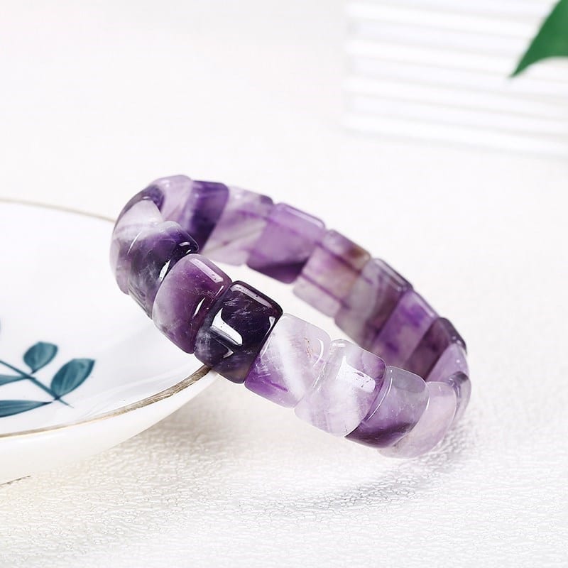 Bracelet en pierre naturelle violette améthyste