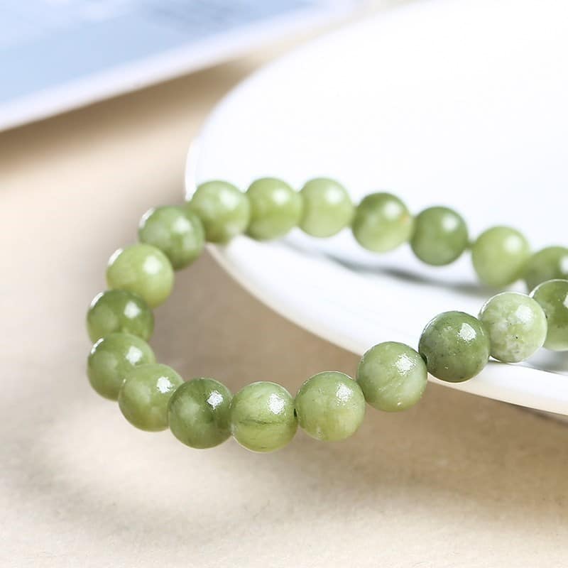 Bracelet pierre naturelle de perles de jade du sud pour femme