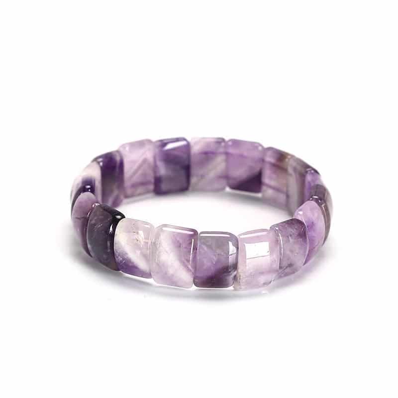 Bracelet en pierre naturelle violette améthyste